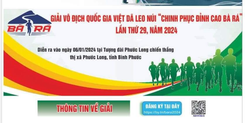LINK ĐĂNG KÝ GIẢI VIỆT DÃ LEO NÚI "CHINH PHỤC ĐỈNH CAO BÀ RÁ" LẦN THỨ 29 NĂM 2024