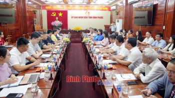 Binh Phuoc: Receiving delegations of the Vietnam Business Association in China and the Senior Talent Association of Shandong Province