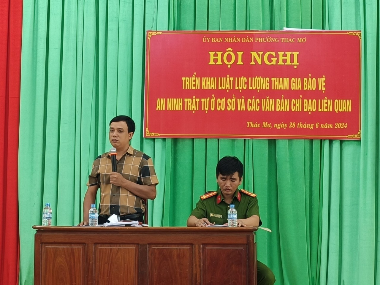 Phường Thác Mơ, thị xã Phước Long tổ chức Hội nghị triển khai Luật lực lượng tham gia bảo vệ ANTT ở cơ sở và các văn bản chỉ đạo liên quan